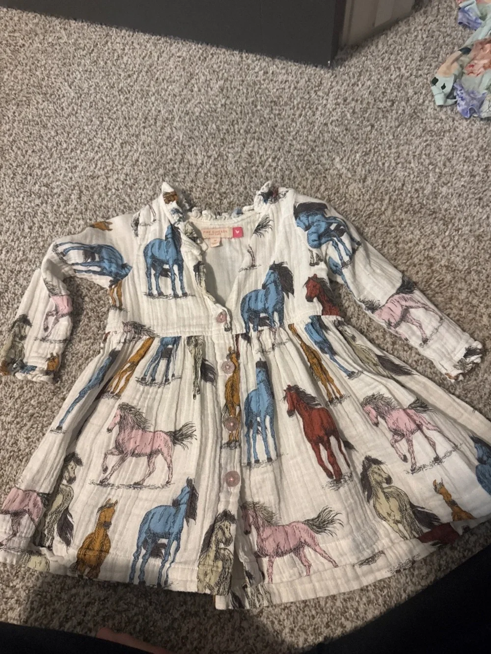2T pink chicken dress horse